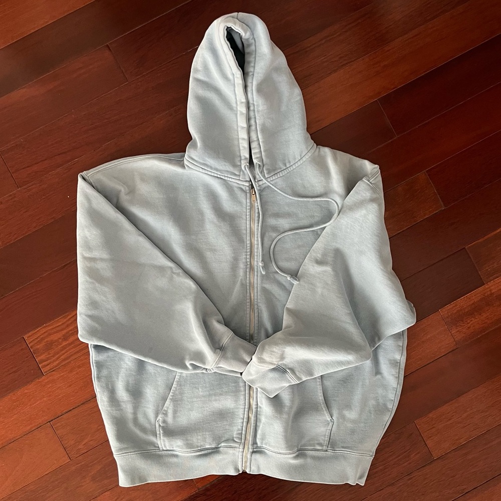 blue brandy melville zip up hoodie